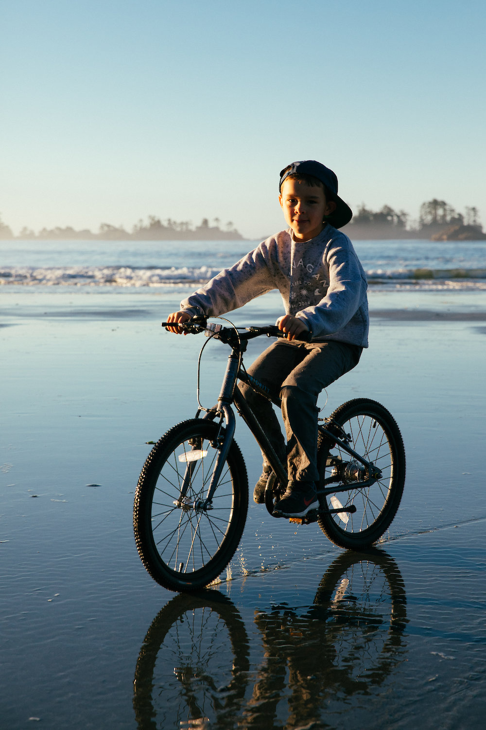 Biking Chesterman Beach