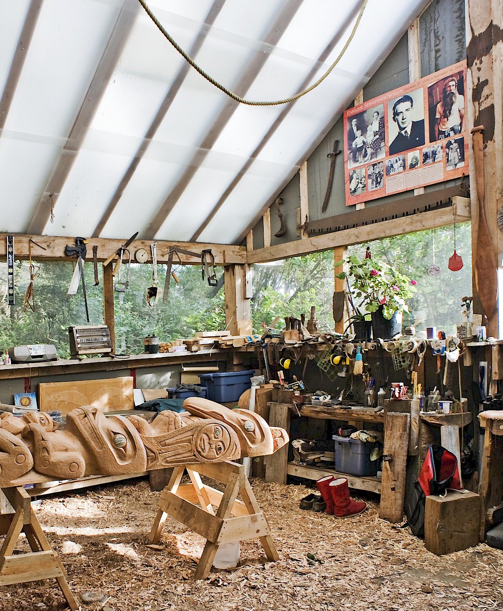 Inside the Carving Shed