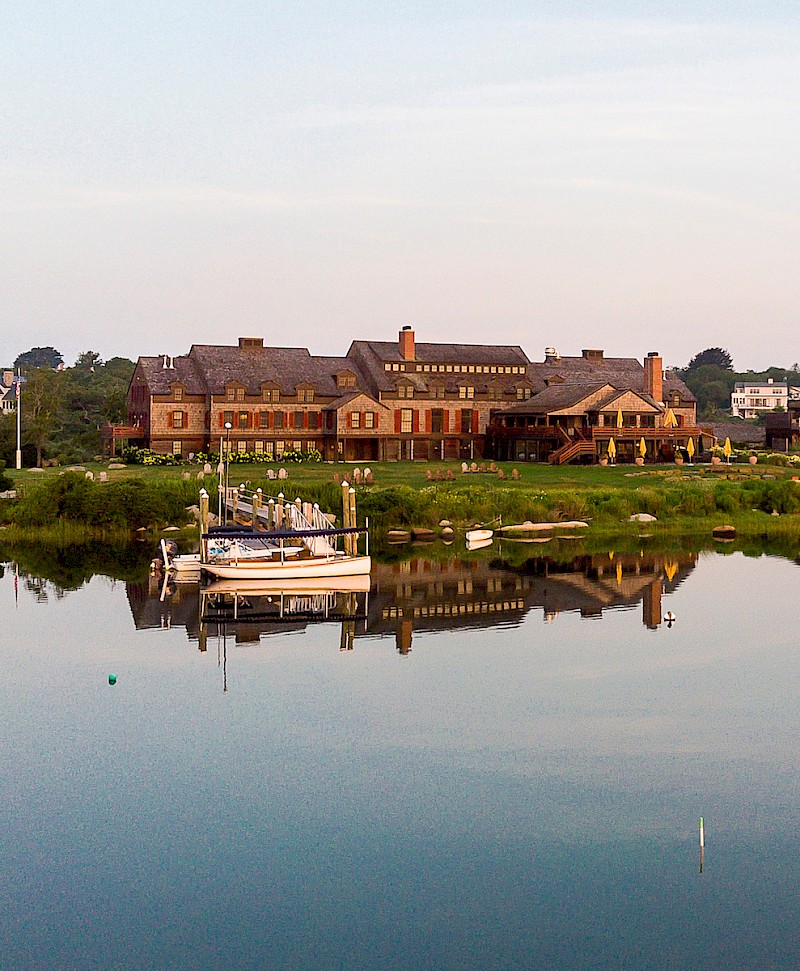 Weekapaug Inn with boats
