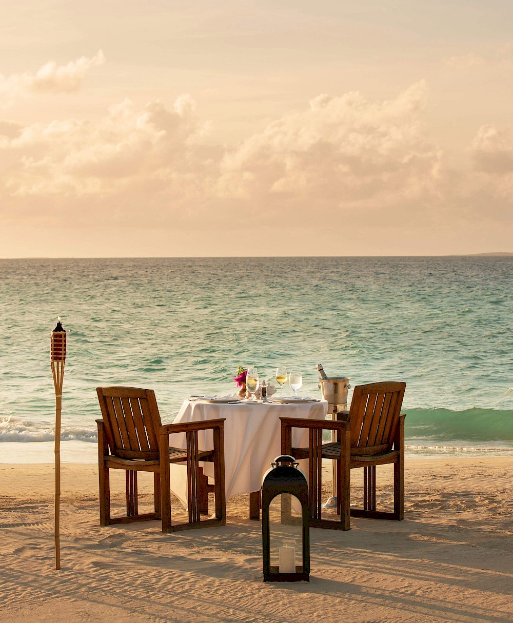 Quitessence Hotel Anguilla Dinner Set up