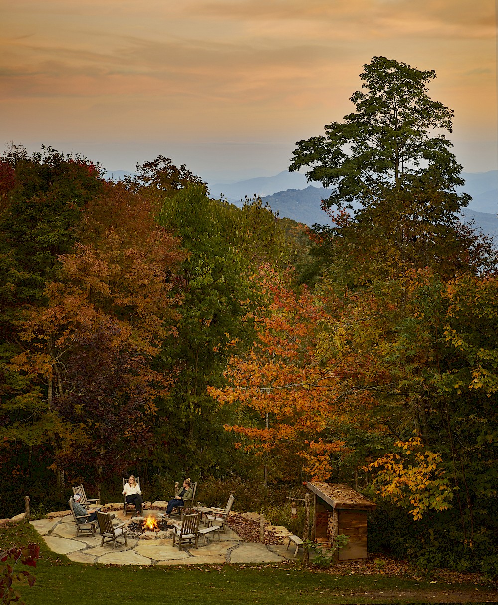 The Swag Fire Pit View