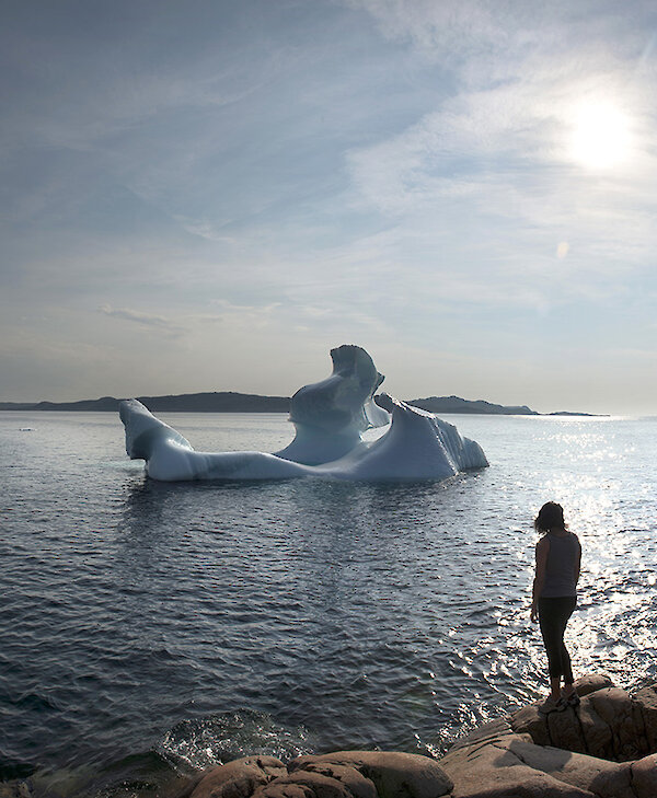 Iceberg Bobbing in the Waves - Fogo Island