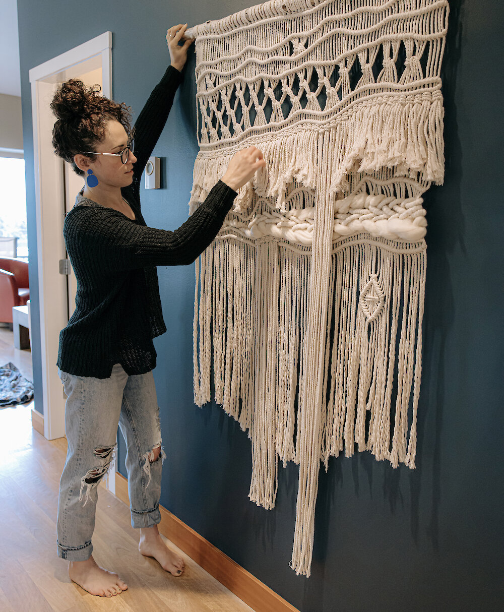 Kim Leckey with Art